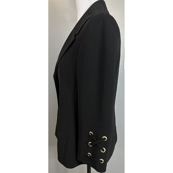 KASPER Womens Polyester Single Breasted Lined Blazer Braided Cuff Jacket Size 8 - Picture 2 of 8